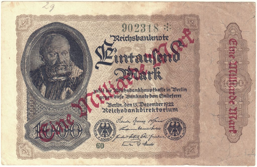 Reichsbanknote 1922_1923 Inflation 1 Milliarde Mark