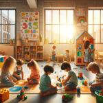 Kinder im Kindergarten, KI-generiert