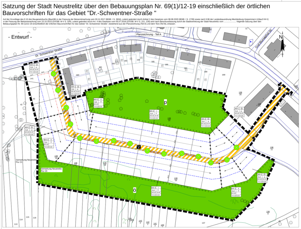 Plan neues Baugebiet Dr. Schwentner-Straße Stand Februar 2021